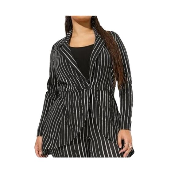 Torrid Disney women's size 3 3x Nightmare before Christmas jack blazer black whi - Picture 1 of 11